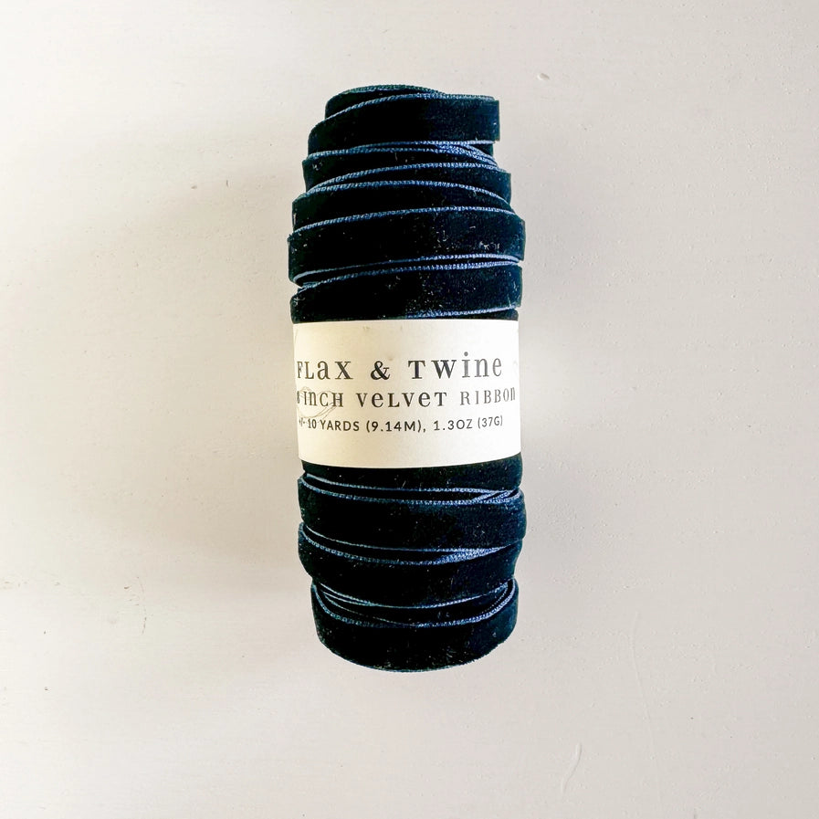 10 Yards 3/8" Velvet Ribbon - Sapphire