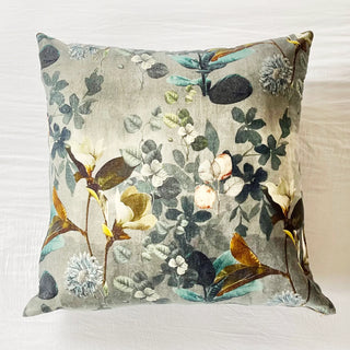 Sapphire in Bloom Oversized Velvet Floor Pillow
