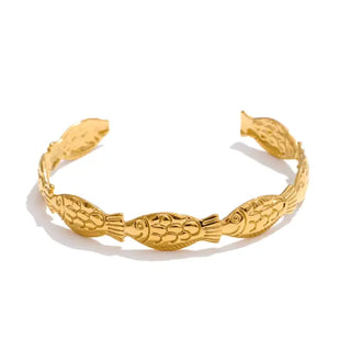 Isla Sardine Fish Adjustable Cuff Bracelet