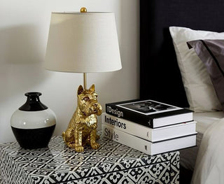 Gold Scottie Lamp