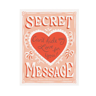 Valentines Day Note Card - Decoder Card - Can't Hide My Love