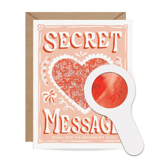 Valentines Day Note Card - Decoder Card - Can't Hide My Love