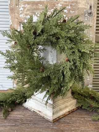 24" Sentiment Cedar Wreath