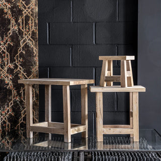 Set of 3 Reclaimed Wood Woodworkers Nesting Tables