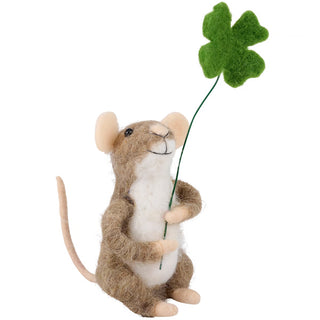 Little Felt Shamrock Mouse