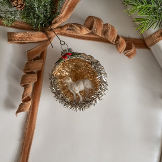 Vintage Style Sheep Scene Ornament