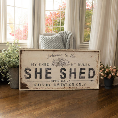 Large She Shed Sign