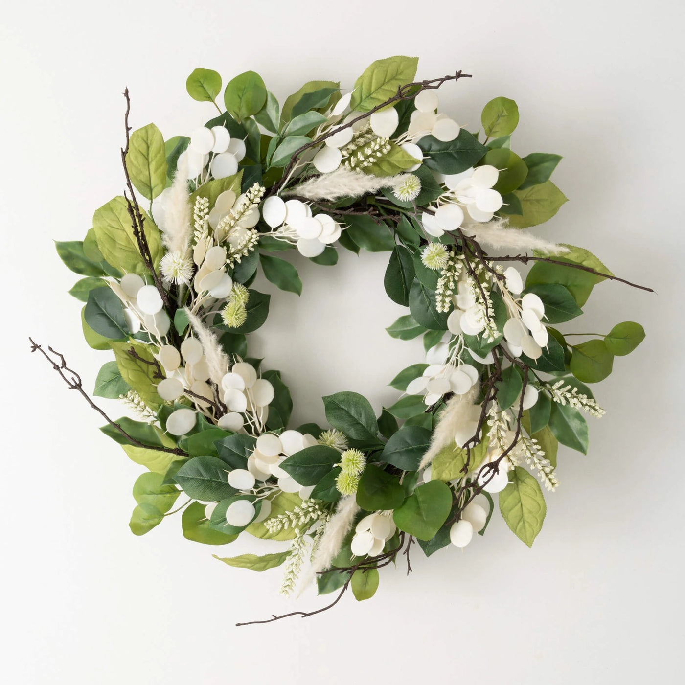 27" Mixed Silver Dollar Eucalyptus Wreath