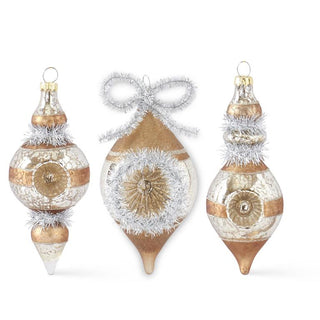 Vintage Style Mercury Glass Ornament - Chose Style