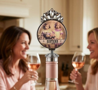 Sisters - Rhinestone Bottle Stopper