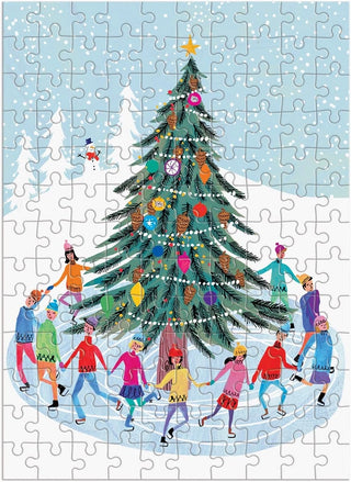 Tree Skaters 130pc Puzzle Ornament