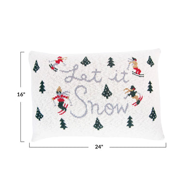 24" Let it Snow Lumbar Pillow