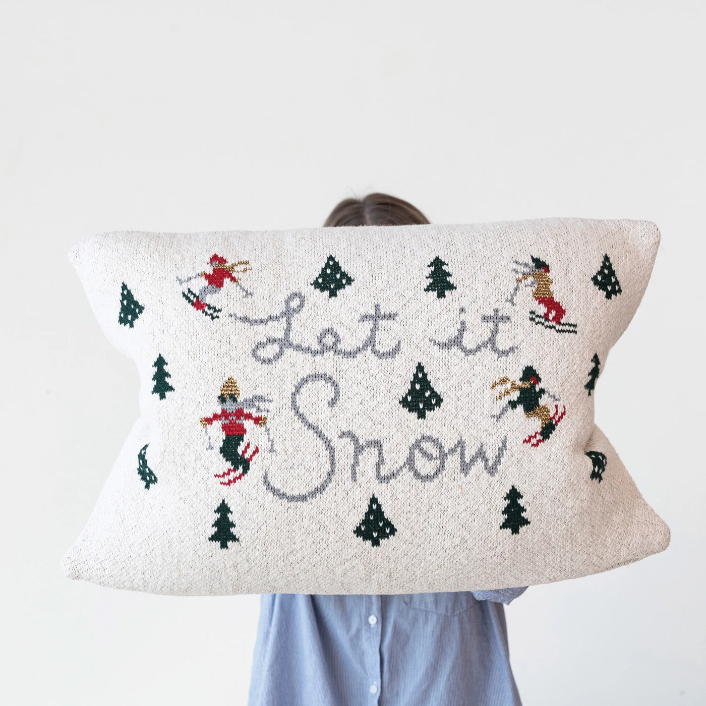 24" Let it Snow Lumbar Pillow