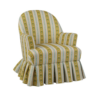 Upholstered Box Pleat Skirted Chair