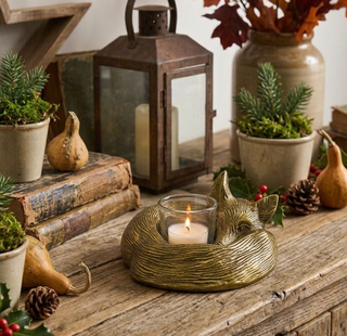 Sleepy Eloise Fox Tealight Holder