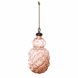 Hand-Blown Blush Glass Ornament - Choose Style