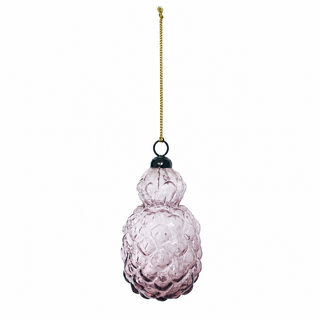 Hand-Blown Plum Glass Ornament - Choose Style