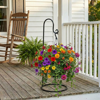 24" Free Standing Black Garden Hook