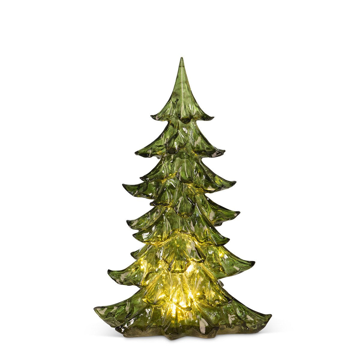 14.5" Translucent Lighted Tabletop Forest Tree