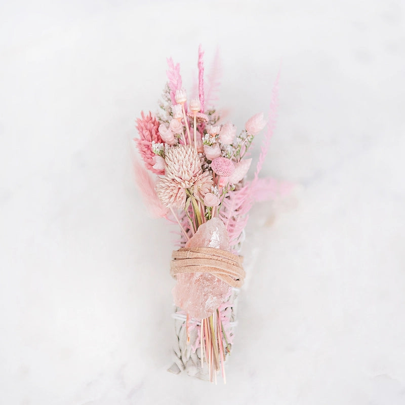 Valentine Smudge Stick Love Potion Sage Crystal Bundle