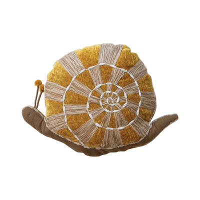 18" Gold Snail Decorative Pillow