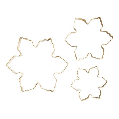 Set of 3 Gold Snowflake Cookie Cutters