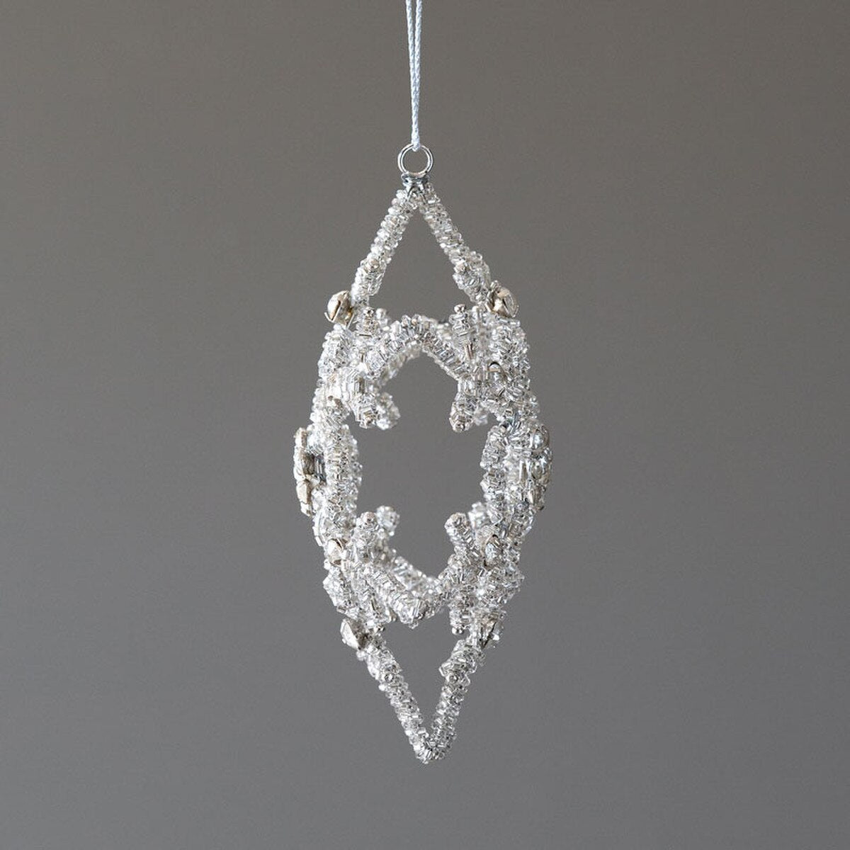 Glass Beaded Snowflake Ornament