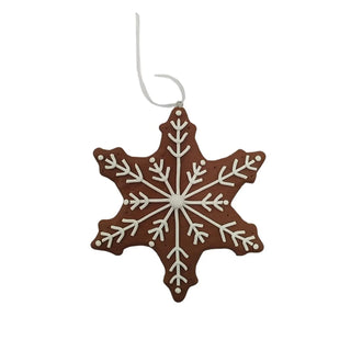 Faux Gingerbread Snowflake Ornament
