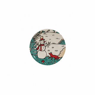 Stoneware Dish with Winter Scene & Reindeer - Choose Style