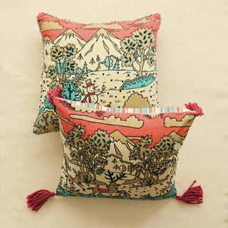 18" Velvet Holiday Pillow - Choose Snowman or Reindeer Style