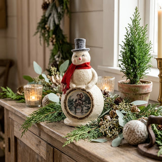 The Paper Mache Jolly Snowman