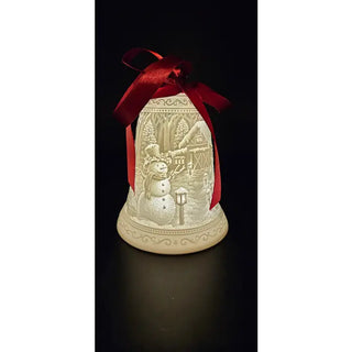 Luumii Lights Porcelain Bell Ornament - Snowmen