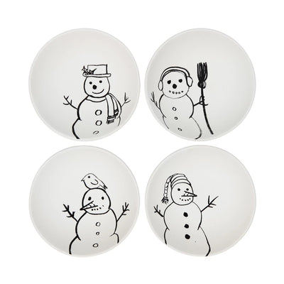 Set of 4 Snowman Bowls