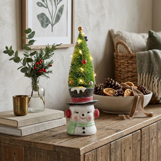 Retro Lighted Snowman