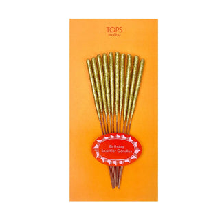 4" Gold Sparkler Candles Perfect For Birthday Cake - Set of 10