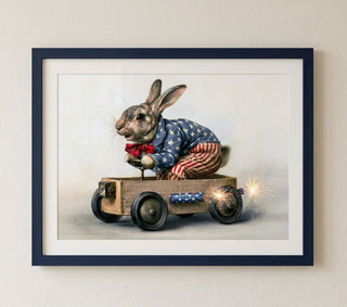 8x10 Spark and Whistle Rabbit Print Wall Decor