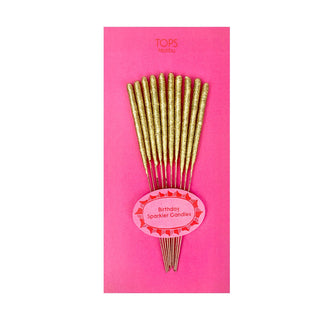 4" Gold Sparkler Candles Perfect For Birthday Cake - Set of 10