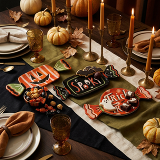 Stoneware Candy Shaped Platter - Choose Style