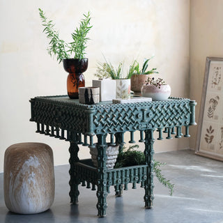 Vintage Style Tramp Art Spool Table