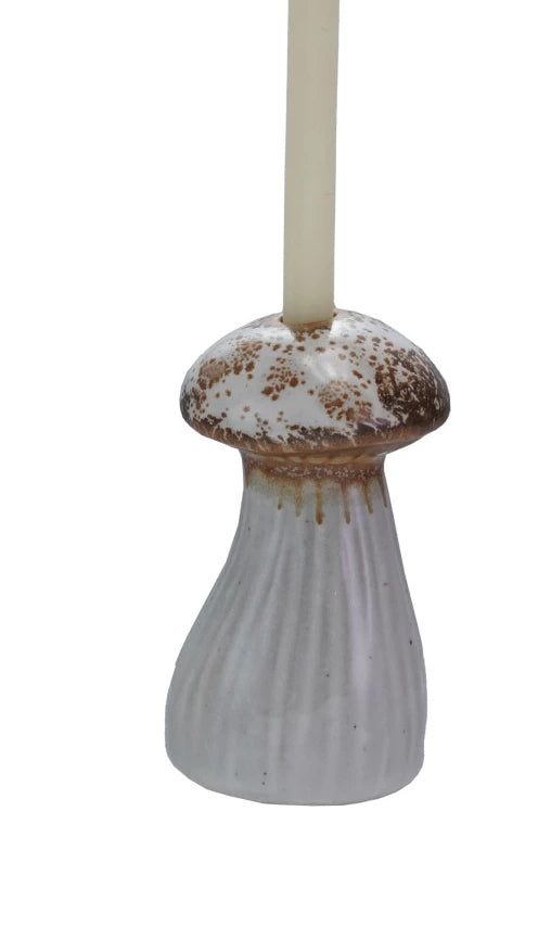 Mushroom Shaped 1/4 Candle Taper Holder - Choose Color