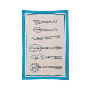 Cotton Chambray Printed Tea Towel - Choose Style
