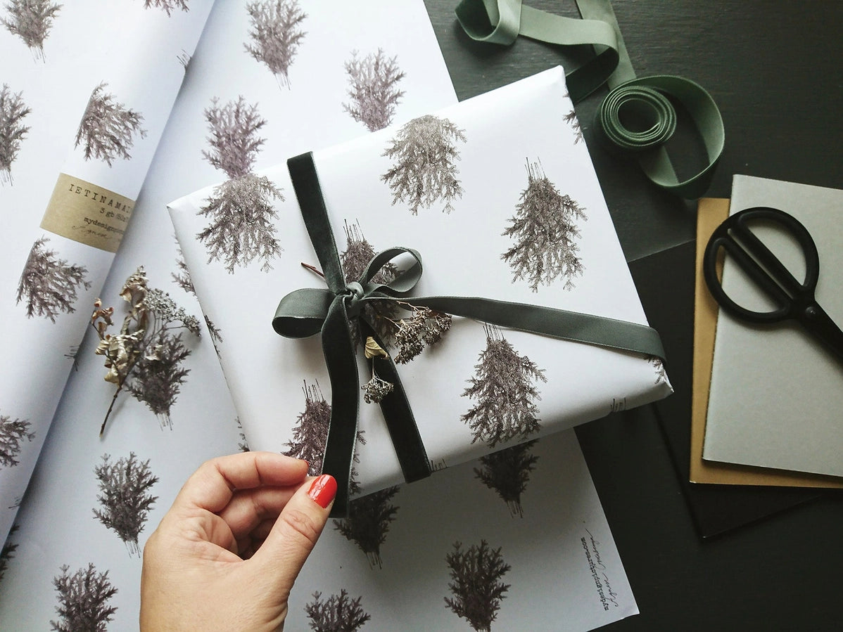 Spruce Branches Luxury Gift Wrap