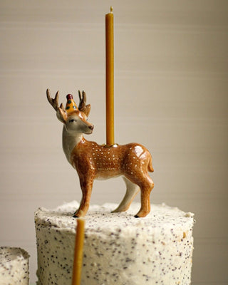 Porcelain Stag Heirloom Birthday Cake Topper
