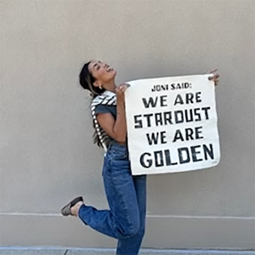 Joni Said - We Are Stardust We Are Golden Hand Painted Wall Hanging