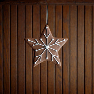 Faux Gingerbread Star Ornament