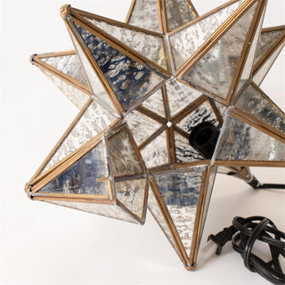 Glass Moravian Star Light - Use as a Pendant or Table Lamp