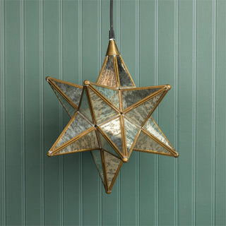 Glass Moravian Star Light - Use as a Pendant or Table Lamp
