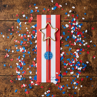 Grande 12" Gold Star Sparkler Wand Card