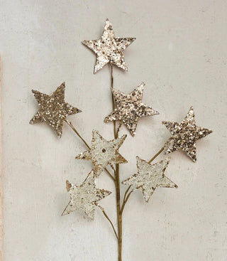 22" Gold Glittered Paper Star Stem