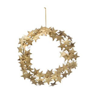 Metal Embossed Star Wreath